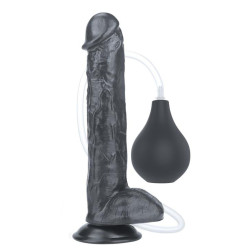 LoveToy Gode réaliste éjaculateur Squirt 22 x 4.5cm Noir
